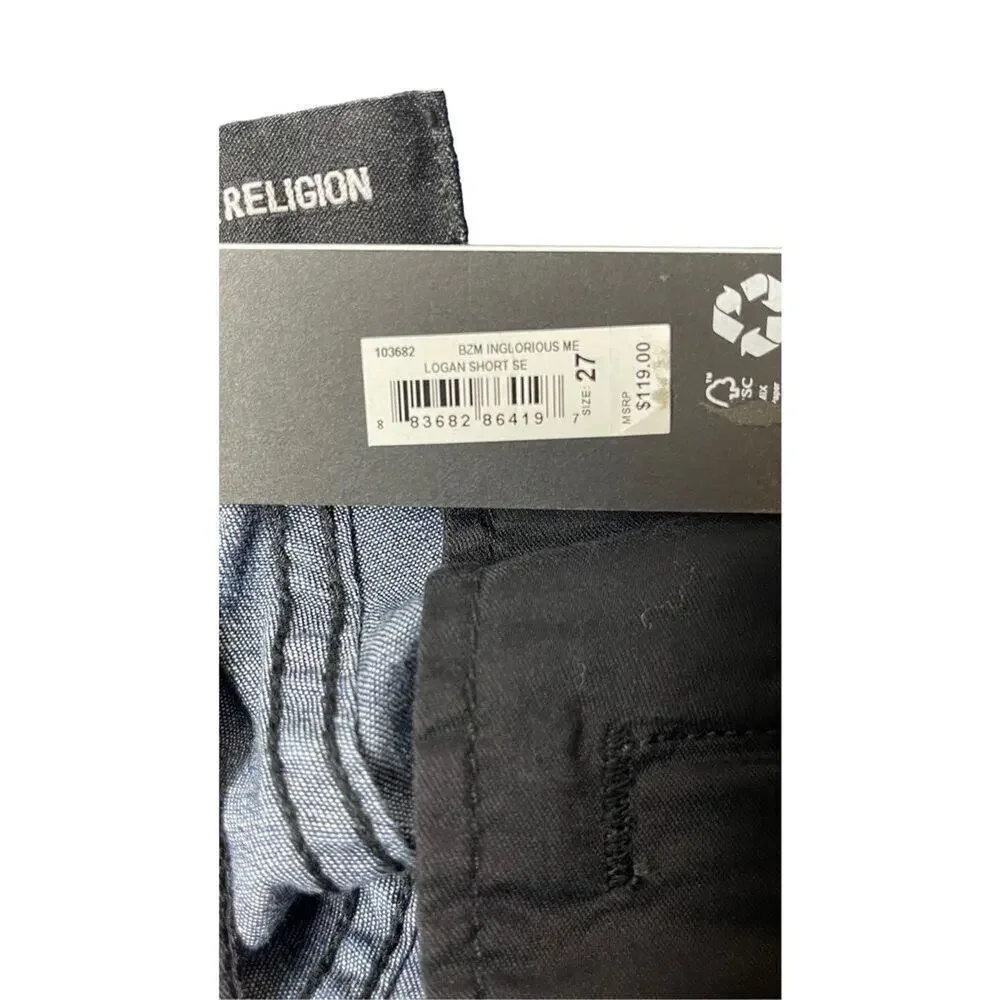 True Religion Mens Relaxed‎ Taper Logan Denim Shorts Pants Size 27 New